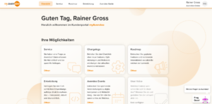 Übersicht im Kundenportal myAvendoo