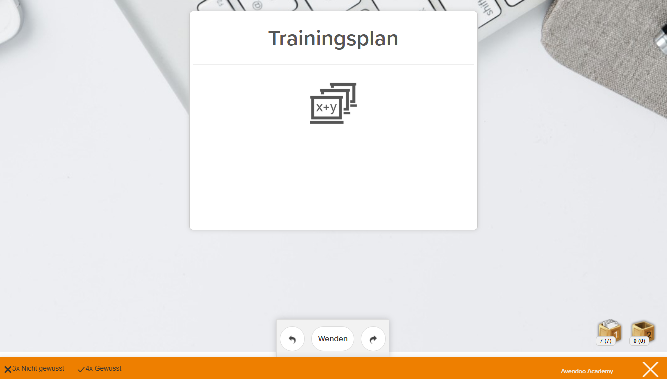 Durcharbeiten einer Lernkartei