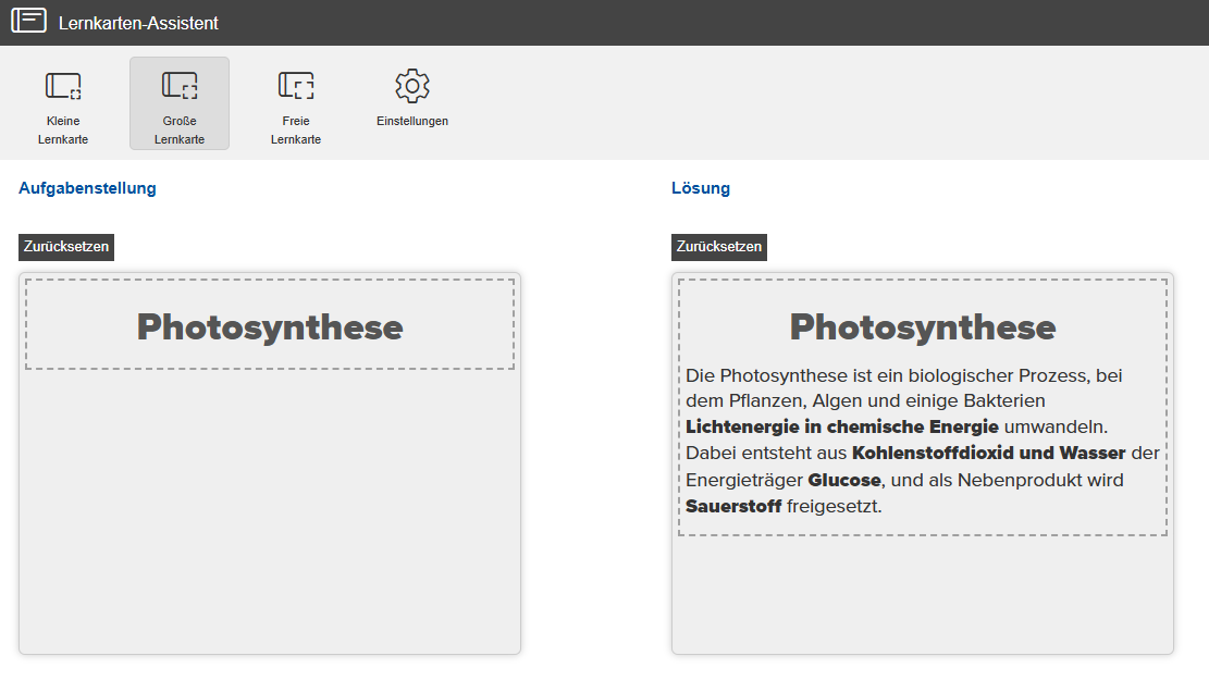 Erstellung einer Lernkarte in Avendoo