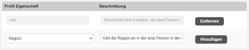 Beschreibung für weitere Felder hinzufügen, die für die KI-Unterstützung bei der Funktion "Meine Interessen" genutzt wird